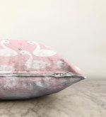 - Sonil-K-2422-Gorsel3 - Realhomes  Pembe Puan Temali Kuğu Motifli Dekoratif Raşel Kadife Yastık Kırlent Kılıfı Realhomes