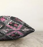 Çiçek Desenli Puan Motifli Raşel Kadife Yastık Kırlent Kılıfı Realhomes