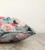 - Sonil-K-2430-Gorsel3 - Realhomes  Lekeli Kelebekler Çizimli Dekoratif Raşel Kadife Yastık Kırlent Kılıfı Realhomes