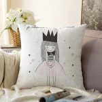 - Sonil-K-2434-Gorsel1 - Realhomes Je Noudrais Etre Une Princesse Dijital Baskılı Dekoratif Raşel Kadife Yastık Kırlent Kılıfı Realhomes