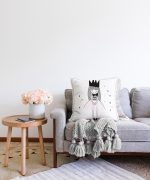 - Sonil-K-2434-Gorsel2 - Realhomes Je Noudrais Etre Une Princesse Dijital Baskılı Dekoratif Raşel Kadife Yastık Kırlent Kılıfı Realhomes