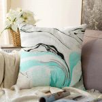 - Sonil-K-2440-Gorsel1 - Realhomes Ebru Sanatı Dijital Baskılı Dekoratif Raşel Kadife Yastık Kırlent Kılıfı Realhomes