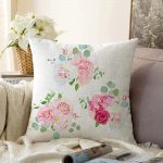 - Sonil-K-2443-Gorsel1 - Realhomes  Üçlü Kavaniçe Çiçek Desenli Dijital Baskılı Raşel Kadife Yastık Kırlent Kılıfı Realhomes