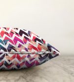 - Sonil-K-2446-Gorsel3 - Realhomes  Nilüfer Temalı Zigzag Desenli Dijital Baskılı Raşel Kadife Yastık Kırlent Kılıfı Realhomes