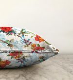 Ebabil Kuşu Çizimli Dekoratif Raşel Kadife Yastık Kırlent Kılıfı Realhomes