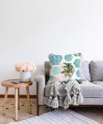 - Sonil-K-2455-Gorsel2 - Realhomes Geometrik Palmiye Desenli Dijital Baskılı Raşel Kadife Yastık Kırlent Kılıfı Realhomes