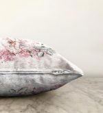 Ogea Çiçek Temalı Yaprak Çizimi Raşel Kadife Kırlent Kılıfı Realhomes