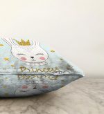 Princess Tavşan Desenli Dekoratif Raşel Kadife Yastık Kırlent Kılıfı Realhomes