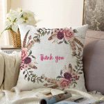 - Sonil-K-2460-Gorsel1 - Realhomes  Thank You Dijital Baskılı Raşel Kadife Yastık Kırlent Kılıfı Realhomes