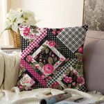 - Sonil-K-2461-Gorsel1 - Realhomes Ekosa Desenli Geometrik Şekiller Dijital Baskılı Raşel Kadife Yastık Kırlent Kılıfı Realhomes