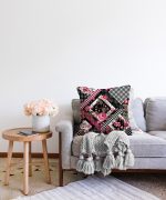 - Sonil-K-2461-Gorsel2 - Realhomes Ekosa Desenli Geometrik Şekiller Dijital Baskılı Raşel Kadife Yastık Kırlent Kılıfı Realhomes