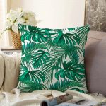 - Sonil-K-2462-Gorsel1 - Realhomes  Mint Yeşili Kavaniçe Motifli Dekoratif Raşel Kadife Yastık Kırlent Kılıfı Realhomes