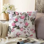 Toplu Kavaniçe Çiçek Dijital Baskılı Raşel Kadife Yastık Kırlent Kılıfı Realhomes