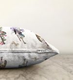 Üçlü Anahtar Çizimli Dijital Baskılı Raşel Kadife Yastık Kırlent Kılıfı Realhomes