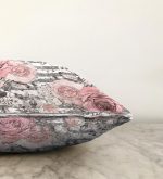 - Sonil-K-2480-Gorsel3 - Realhomes  Gri Çizgi Desenli Kavaniçe Çiçek Motifli Raşel Kadife Yastık Kırlent Kılıfı Realhomes