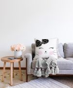 So Sweet Motifli Çizimi Raşel Kadife Kırlent Kılıfı Realhomes