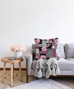 - Sonil-K-2490-Gorsel2 - Realhomes  Mozaik Desenli Geometrik Şekiller Dekoratif Raşel Kadife Yastık Kırlent Kılıfı Realhomes