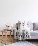 - Sonil-K-2494-Gorsel2 - Realhomes Mor Renk Anahtar Motifli Çiçek Desenli Çizgili Raşel Kadife Yastık Kırlent Kılıfı Realhomes