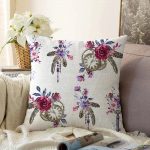 - Sonil-K-2503-Gorsel1 - Realhomes Cep Saati Çizimli Anahtar Motifli Dijital Baskılı Raşel Kadife Yastık Kırlent Kılıfı Realhomes