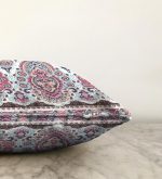 Lila Renk Çini Dijital Baskılı Dekoratif Raşel Kadife Yastık Kırlent Kılıfı Realhomes