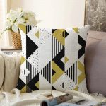 - Sonil-K-2508-Gorsel1 - Realhomes  Hardal Renk Geometrik Şekiller Temalı Raşel Kadife Kırlent Kılıfı Realhomes