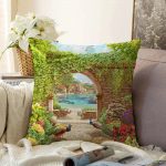 - Sonil-K-253-Gorsel1 - Realhomes  Tavuz Kuşu Dijital Baskılı Dekoratif Raşel Kadife Yastık Kırlent Kılıfı Realhomes