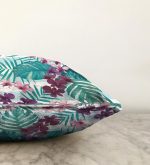 - Sonil-K-2540-Gorsel3 - Realhomes Turkuaz Temalı Eflatun Çiçek Desenli Dekoratif Raşel Kadife Yastık Kırlent Kılıfı Realhomes