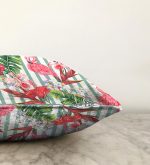 - Sonil-K-2544-Gorsel3 - Realhomes  Flamingo Motifli Şerit Desenli Dekoratif Raşel Kadife Yastık Kırlent Kılıfı Realhomes