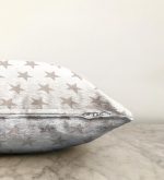 Açık Gri Yıldız Modern Raşel Kadife Yastık Kırlent Kılıfı Realhomes