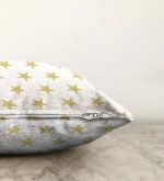 Hardal Renk Yıldız Dijital Baskılı Raşel Kadife Yastık Kırlent Kılıfı Realhomes