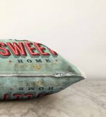 Home Sweet Home Dijital Baskılı Dekoratif Raşel Kadife Yastık Kırlent Kılıfı Realhomes