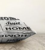 Home Sweet Home Dijital Baskılı Dekoratif Raşel Kadife Yastık Kırlent Kılıfı Realhomes