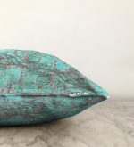 Yağlı Boya Yeşil Ağaç Motifleri Dijital Baskılı Raşel Kadife Yastık Kırlent Kılıfı Realhomes