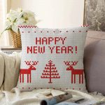 - Sonil-K-3028-Gorsel1 - Realhomes  Happy New Year Temalı Dijital Baskılı Dekoratif Raşel Kadife Yastık Kırlent Kılıfı Realhomes