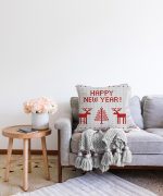 - Sonil-K-3028-Gorsel2 - Realhomes  Happy New Year Temalı Dijital Baskılı Dekoratif Raşel Kadife Yastık Kırlent Kılıfı Realhomes