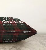 - Sonil-K-3036-Gorsel3 - Realhomes  Ekose Zeminde Merry Christmas Dijital Baskılı Dekoratif Raşel Kadife Yastık Kırlent Kılıfı Realhomes