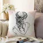 Realhomes Dijital Baskılı Dekoratif Raşel Kadife Yastık Kırlent Kılıfı Realhomes