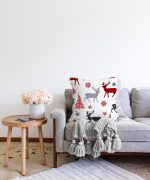 - Sonil-K-3047-Gorsel2 - Realhomes Beyaz Zeminde Yılbaşı Motifleri Dijital Baskılı Raşel Kadife Yastık Kırlent Kılıfı Realhomes