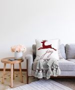 - Sonil-K-3060-Gorsel2 - Realhomes Joy Ekose Geyik Desenli Dekoratif Raşel Kadife Yastık Kırlent Kılıfı Realhomes