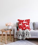 Realhomes Özel Tasarımlı Dijital Baskılı Modern Raşel Kadife Yastık Kırlent Kılıfı Realhomes