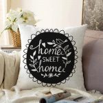 Realhomes Özel Tasarımlı Dijital Baskılı Modern Raşel Kadife Yastık Kırlent Kılıfı Realhomes