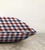 - Sonil-K-3082-Gorsel3 - Realhomes Bordo Lacivert Ekose Desenli Dekoratif Raşel Kadife Yastık Kırlent Kılıfı Realhomes