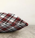 - Sonil-K-3083-Gorsel3 - Realhomes  Kırmızı Siyah Çapraz Ekose Desenli Dekoratif Raşel Kadife Yastık Kırlent Kılıfı Realhomes