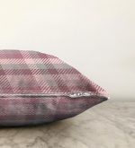 - Sonil-K-3092-Gorsel3 - Realhomes  Gri Zeminli Ekose Desenli Dekoratif Raşel Kadife Yastık Kırlent Kılıfı Realhomes