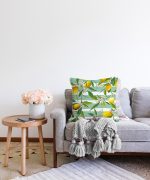 - Sonil-K-3104-Gorsel2 - Realhomes Yeşil Çizgili Limon Desenli Dijital Baskılı Dekoratif Raşel Kadife Yastık Kırlent Kılıfı Realhomes