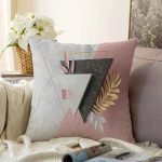 - Sonil-K-3138-Gorsel1 - Realhomes  Modern Üçgen Mermer Desenli 3D Dijital Baskılı Raşel Kadife Yastık Kırlent Kılıfı Realhomes