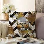 - Sonil-K-3164-Gorsel1 - Realhomes Kurukafa Desenli Geometrik Raşel Kadife Yastık Kırlent Kılıfı Realhomes