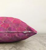 - Sonil-K-3174-Gorsel3 - Realhomes  Pembe Altın Varaklı Ogea Desenli Dekoratif Raşel Kadife Yastık Kırlent Kılıfı Realhomes