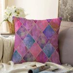 Geometrik Pudra Renkler Modern Tasarımlı Dekoratif Raşel Kadife Yastık Kırlent Kılıfı Realhomes