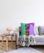 - Sonil-K-3202-Gorsel2 - Realhomes  Yeşil ve Mor Ananas Temalı Özel Tasarım Raşel Kadife Yastık Kırlent Kılıfı Realhomes